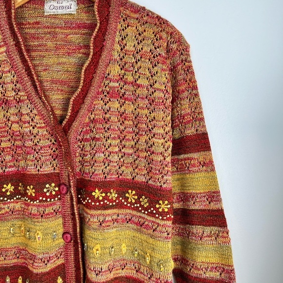 Vintage earthy grandmacore cardigan sweater - Picture 6 of 7